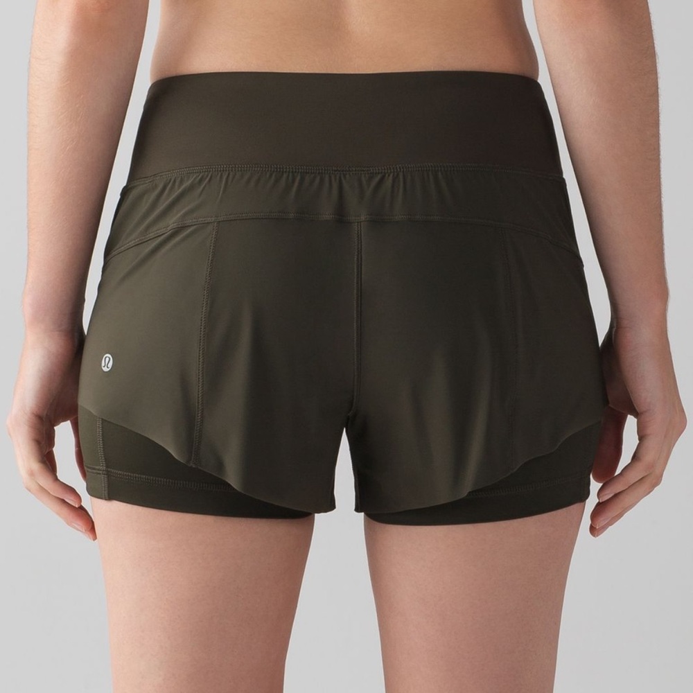 Lululemon Squad Goals Shorts in Dark Olive